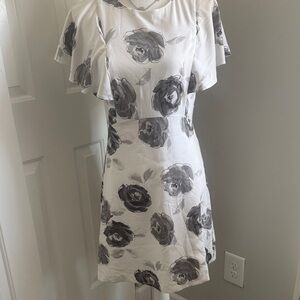 Kensie Black and White Floral Mini Dress